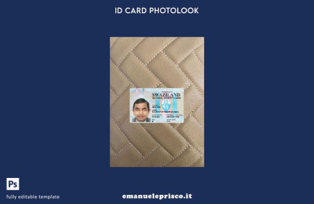 modello frontale photolook per carta d'identità nazionale dello Swaziland in sti